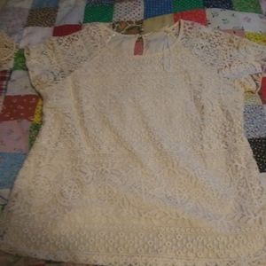 Lined short sleeve blouse